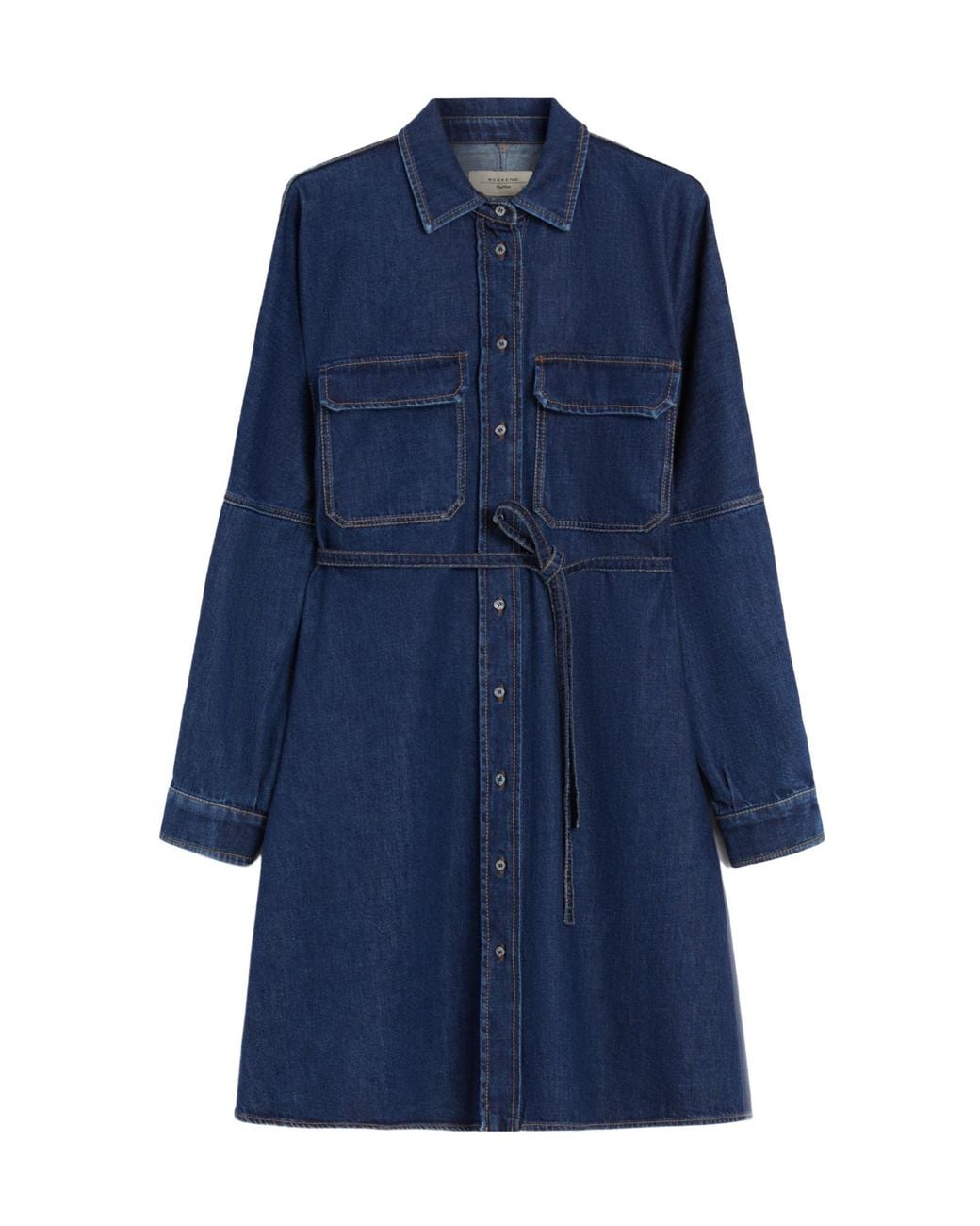 Weekend by Maxmara Blue Denim Shirt Dress