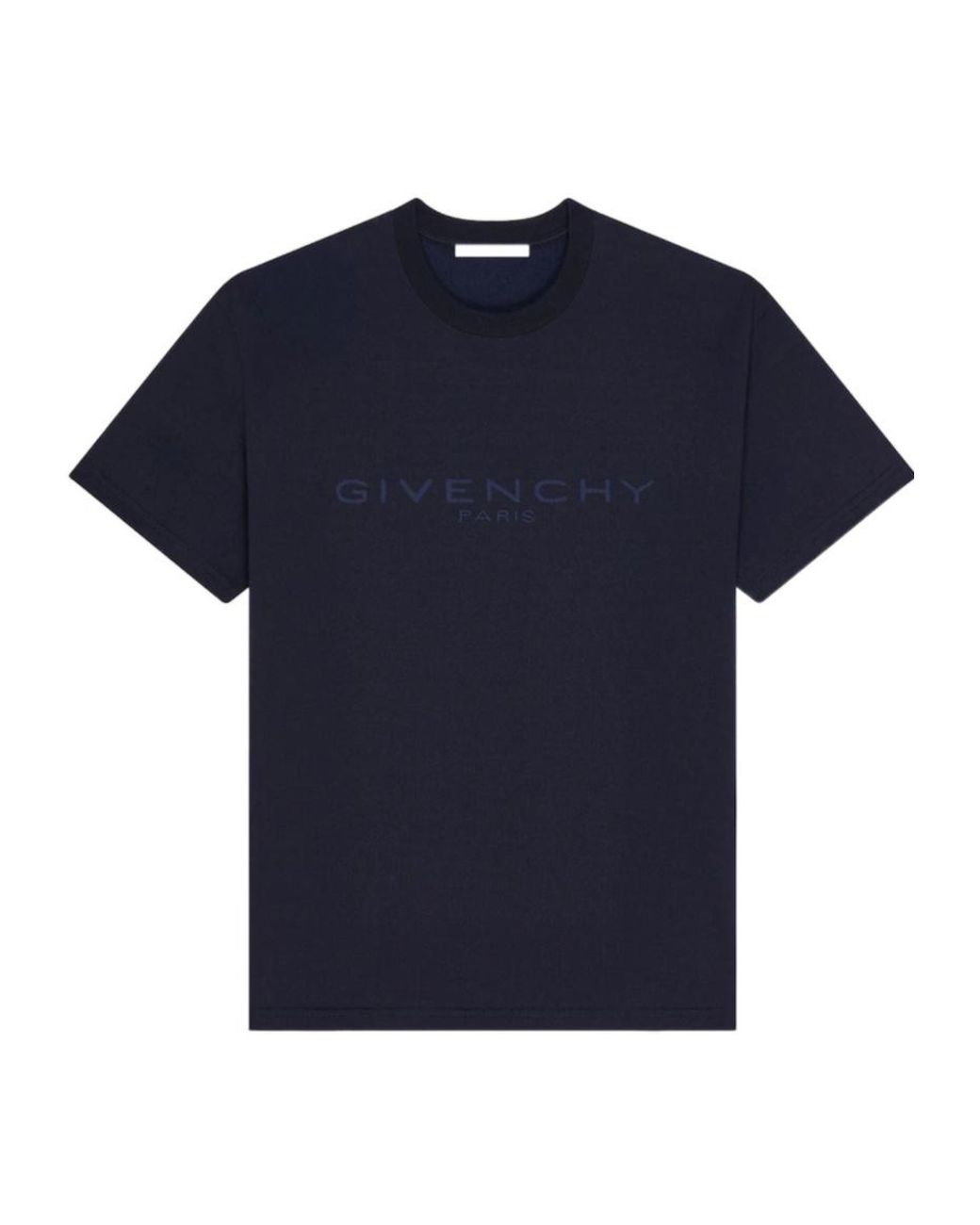Givenchy Blue Logo Jacquard Crewneck T-Shirt for men