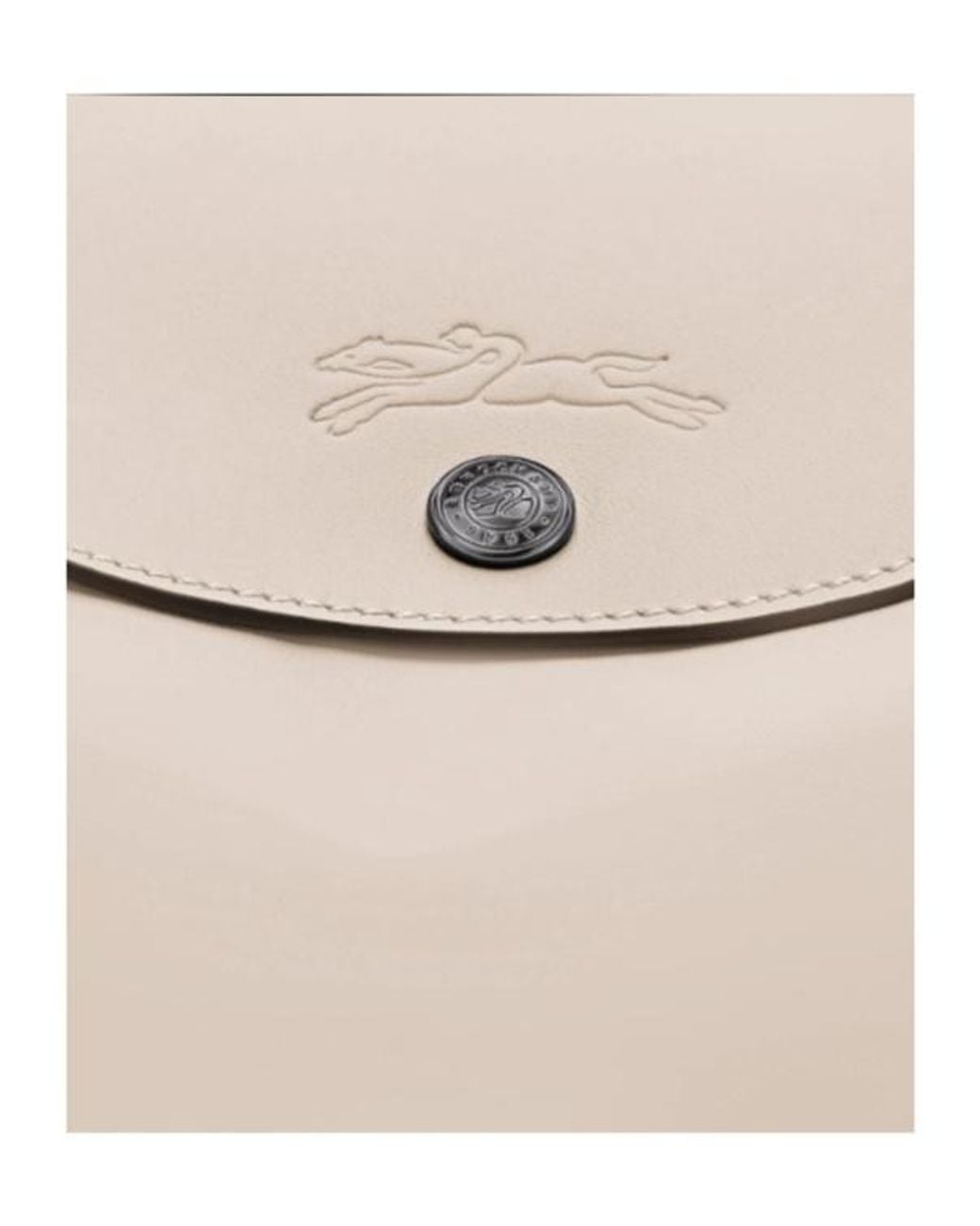 Longchamp White Flap Detail Shoulder Bag