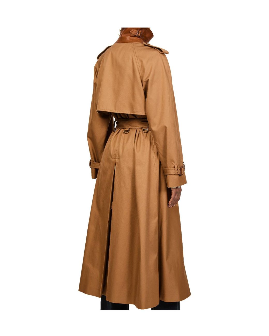 Chloé Brown High-Necked Long-Sleeved Trench Coat