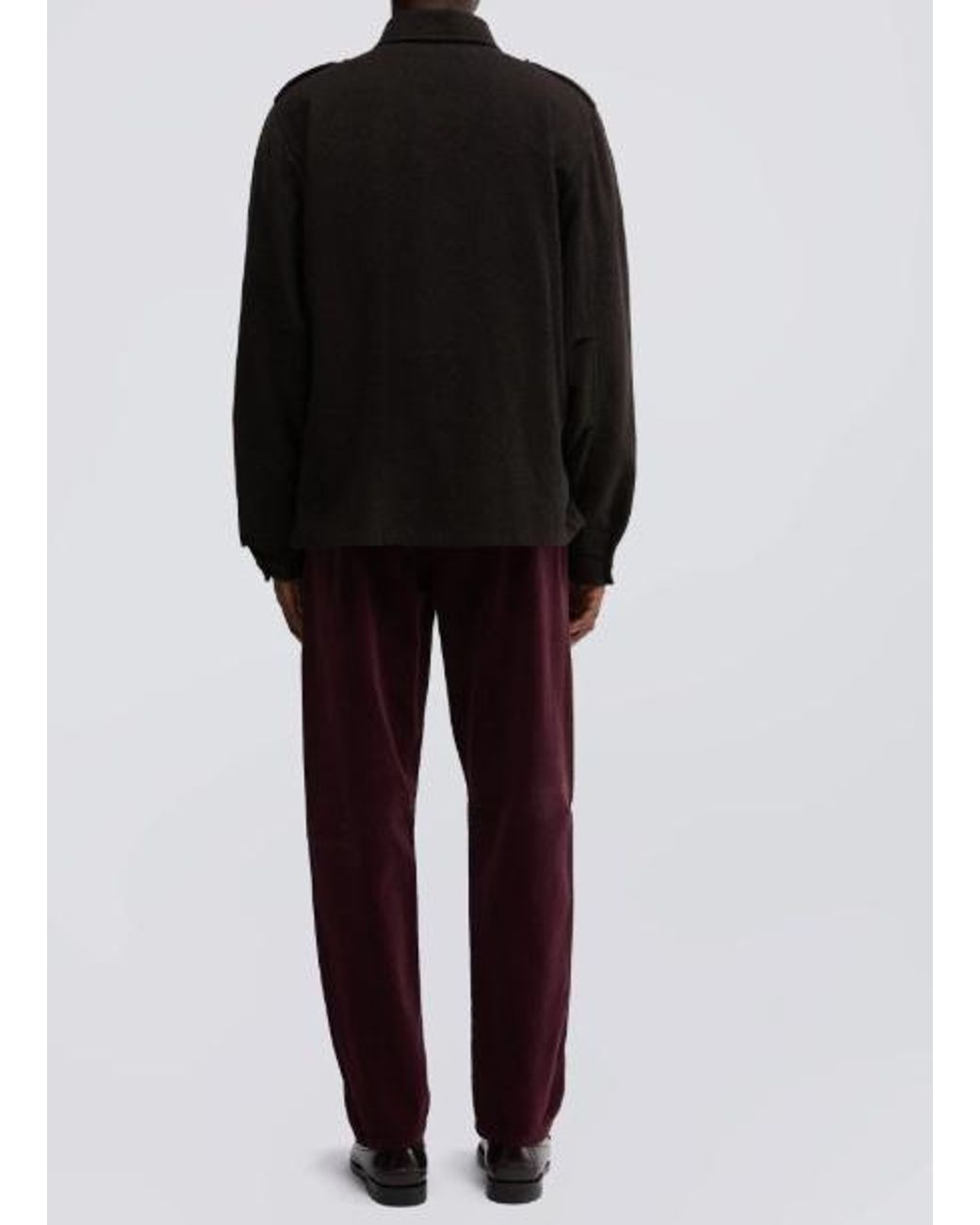 Aspesi Black Long-Sleeve Buttoned Shirt for men