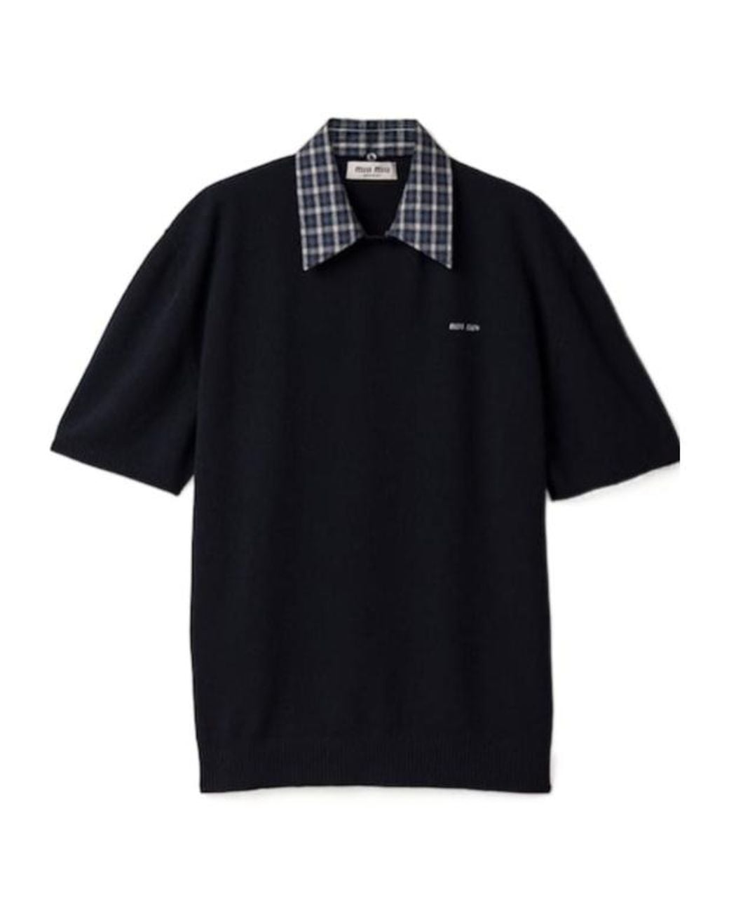 Miu Miu Black Short-Sleeved Knitwear