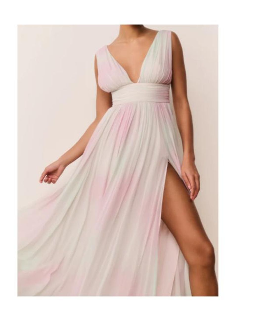 LoveShackFancy White Madeleine Pleated Maxi Dress