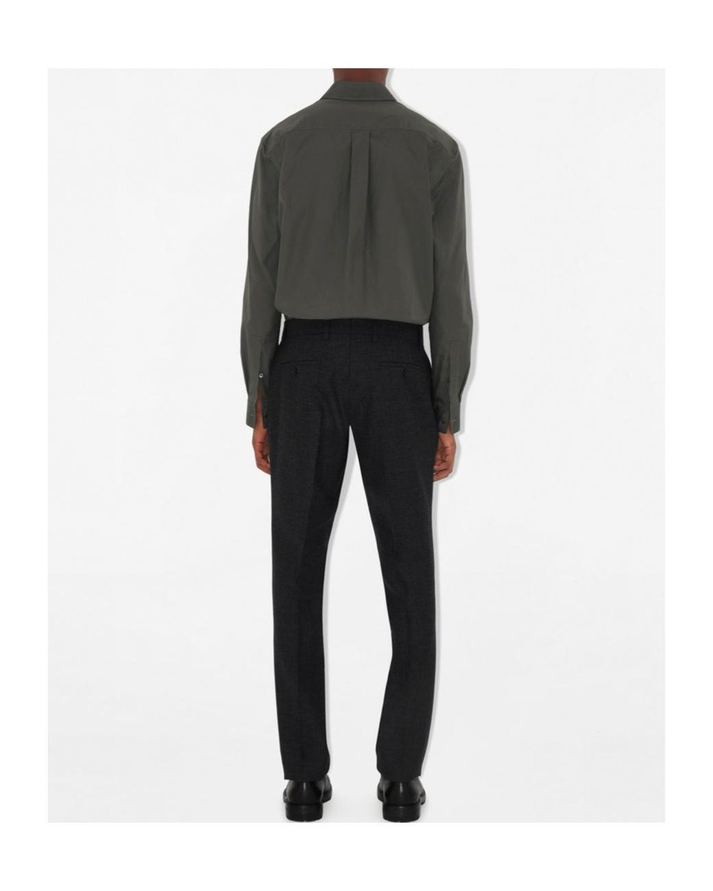Burberry Black Wool Tailored Trousers for men
