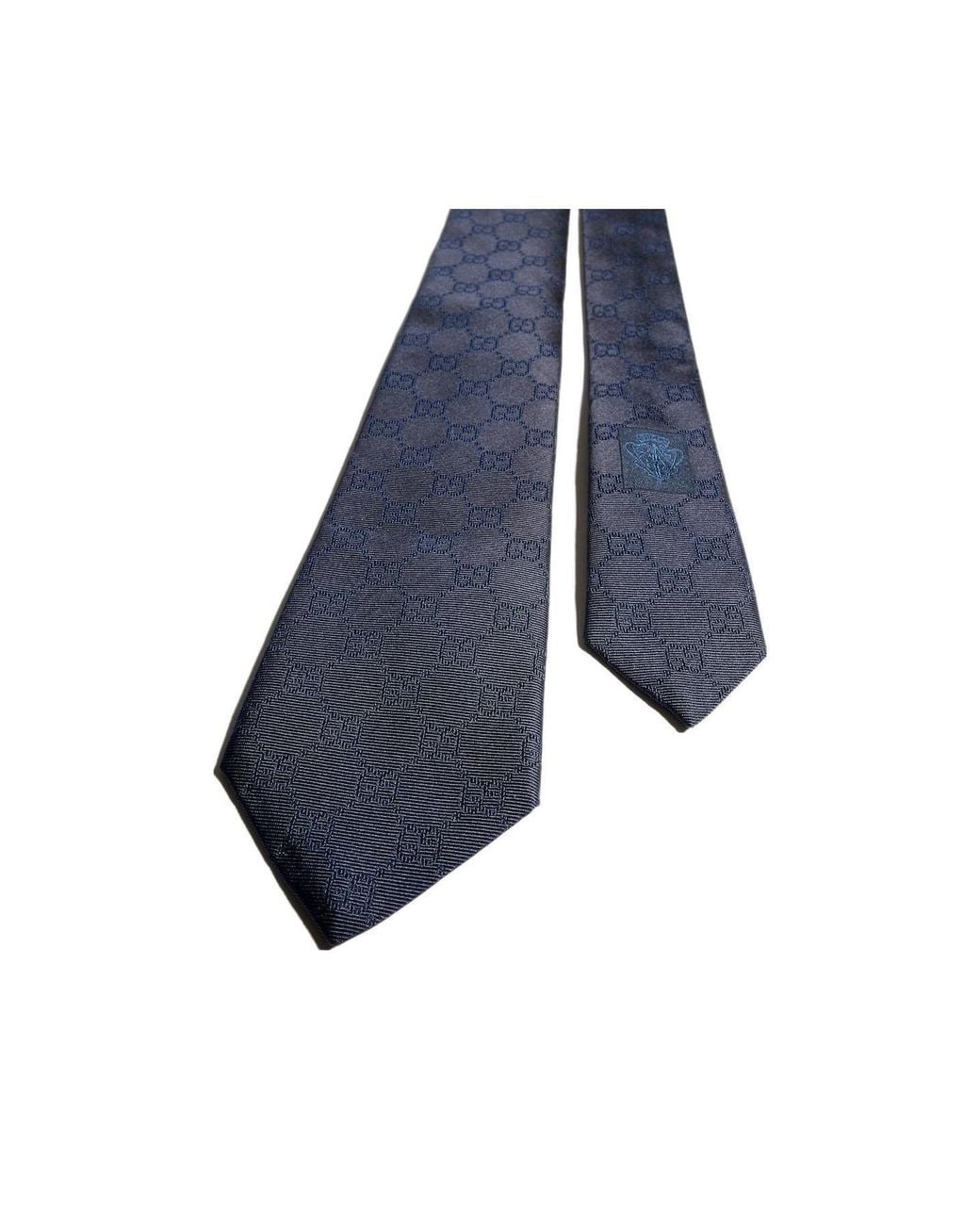 Gucci Blue Gg Jacquard Tie for men