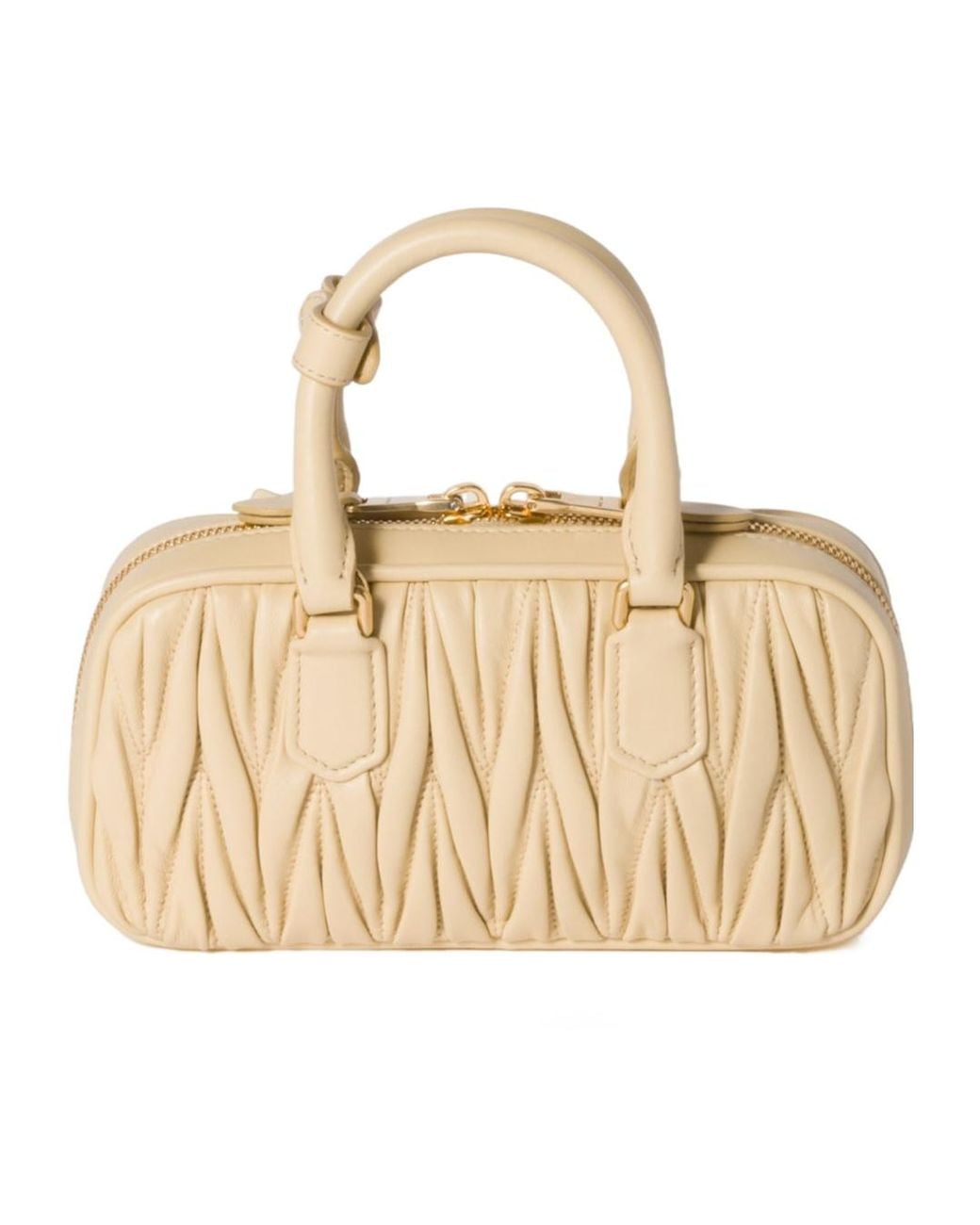 Miu Miu Metallic Arcadie Matelassé Nappa Leather Mini-Bag