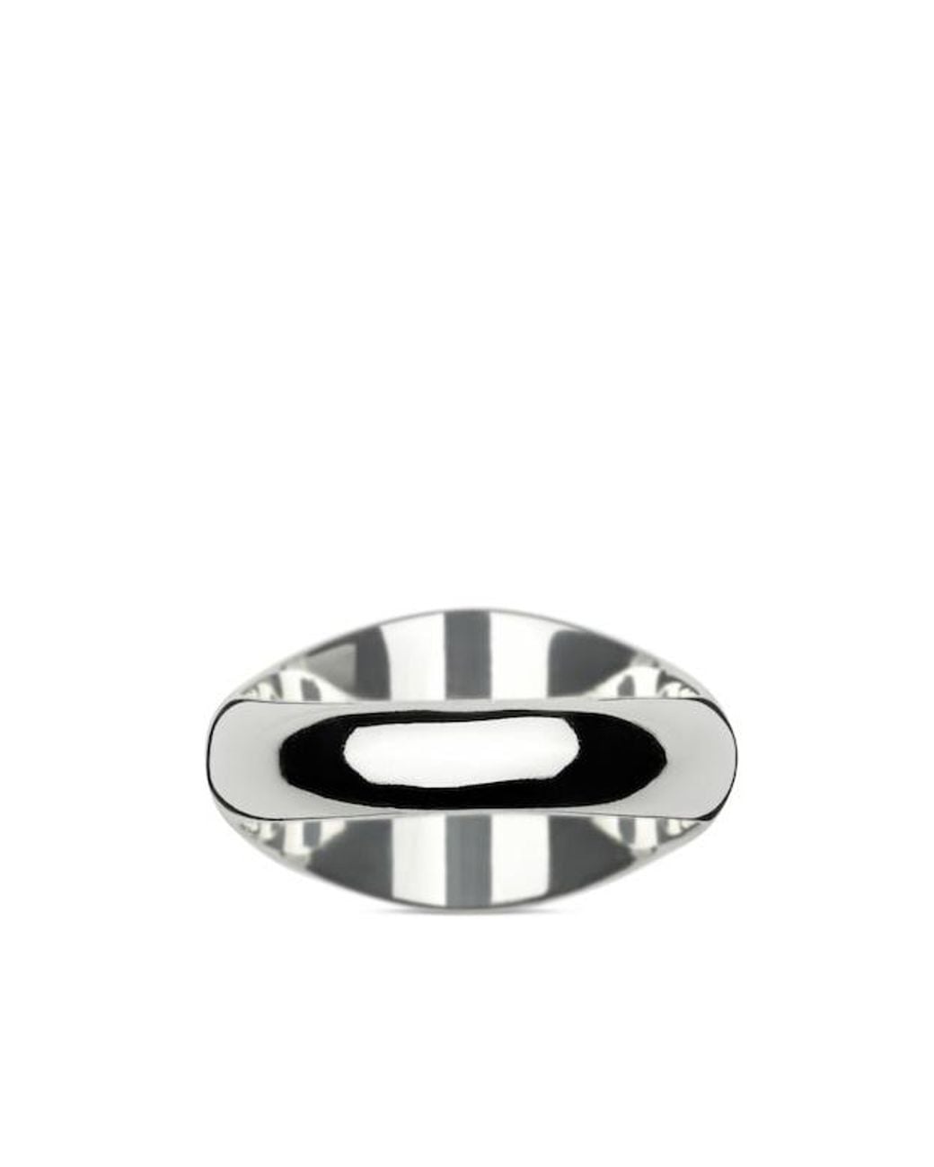 Gucci White Trademark Oval Ring for men
