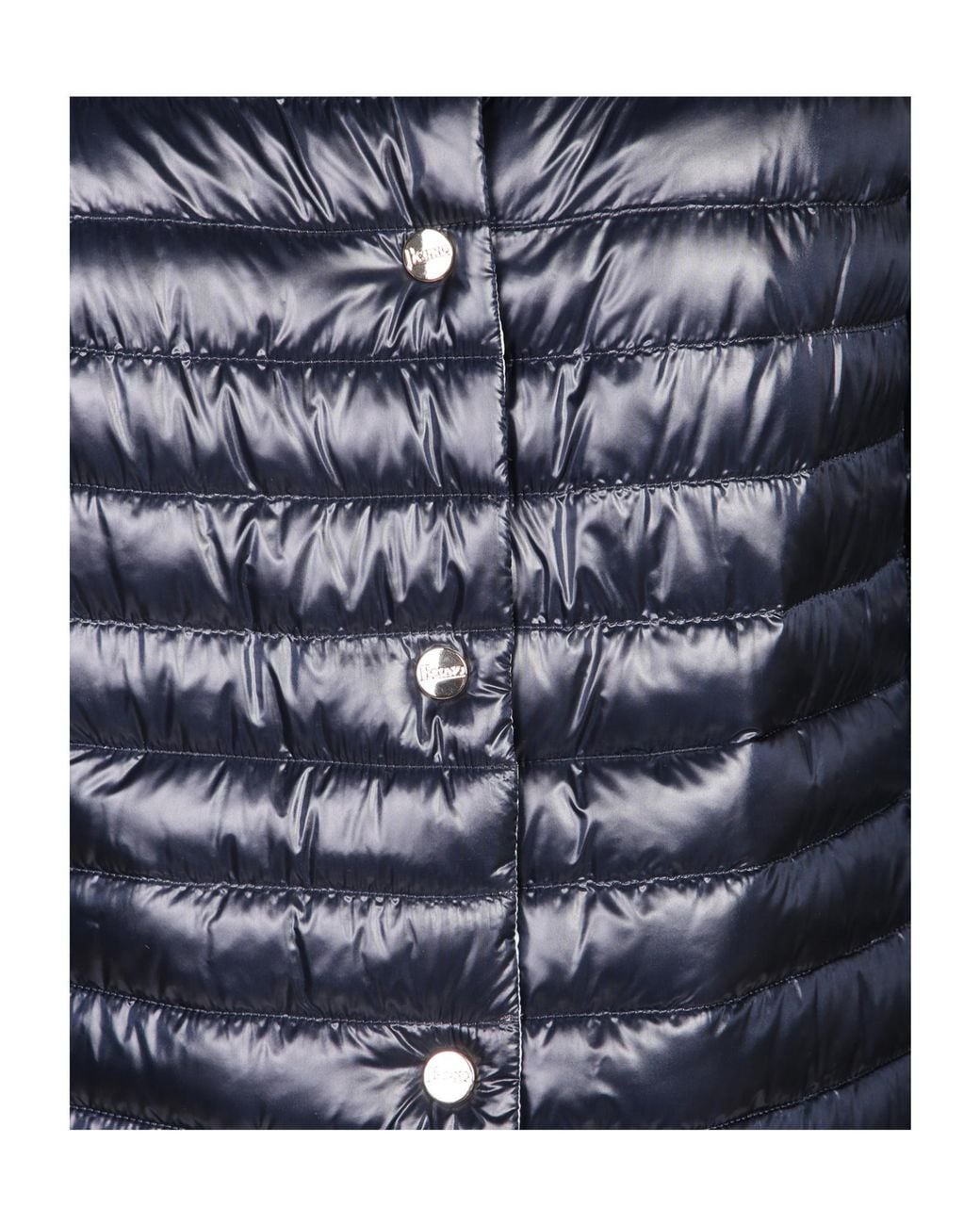 Herno Blue Reversible Button-Up Down Jacket