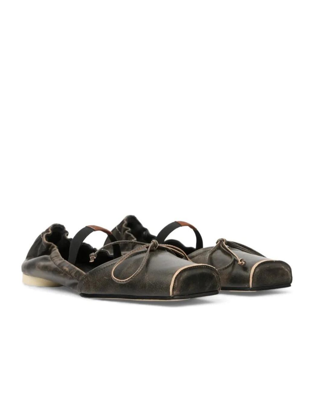 MM6 by Maison Margiela Multicolor Elastic Strap Ballet Flats