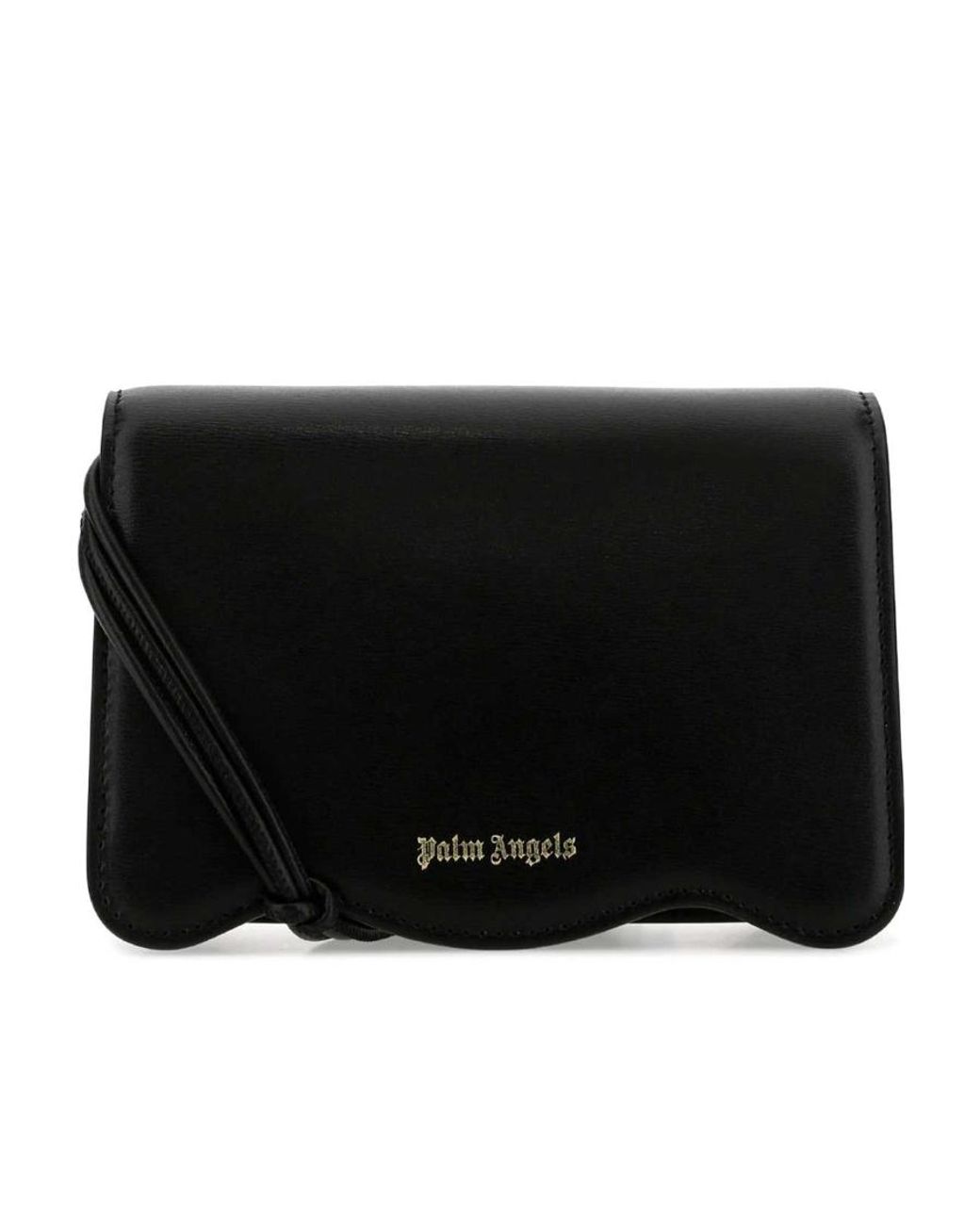 Palm Angels Black Logo Plaque Mini Crossbody Bag