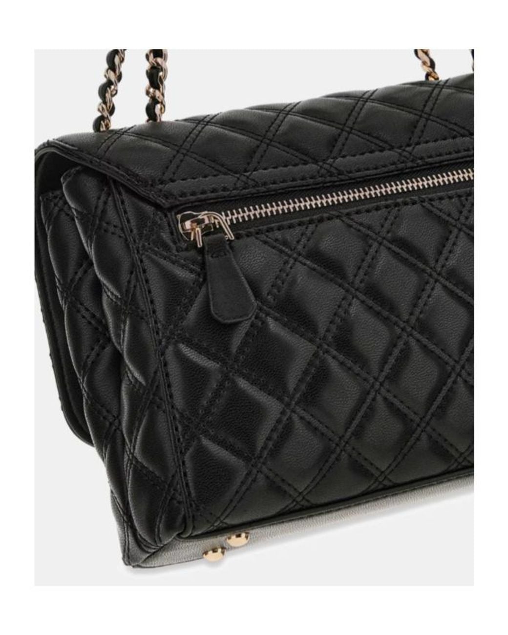 Guess Black Giully Quilted Shoulder Bag