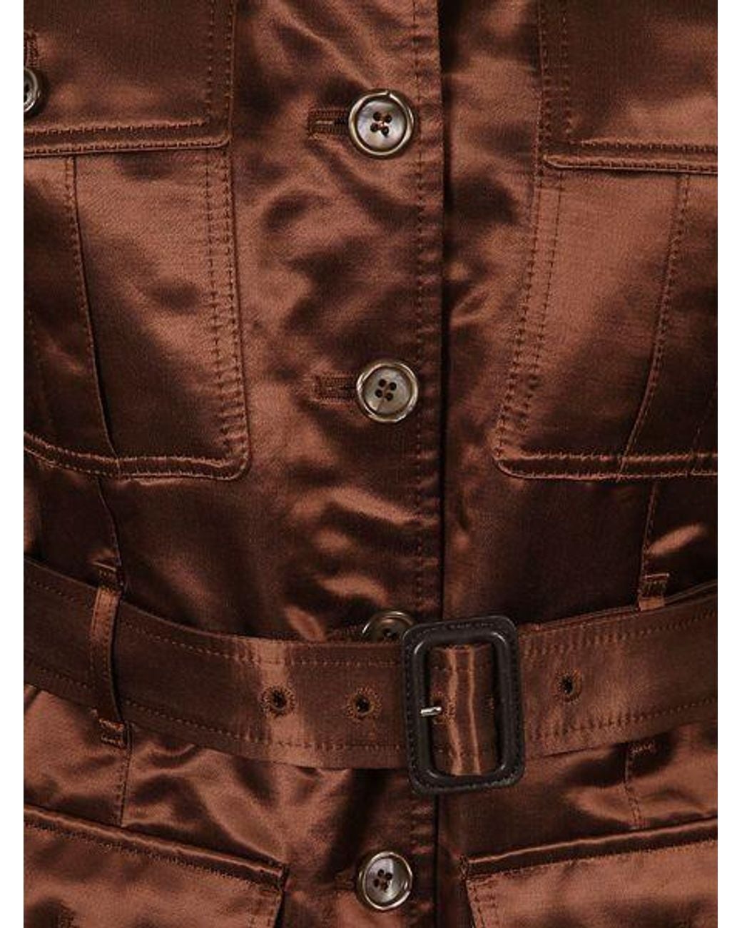 Tom Ford Brown Lustrous Duchesse Safari Jacket