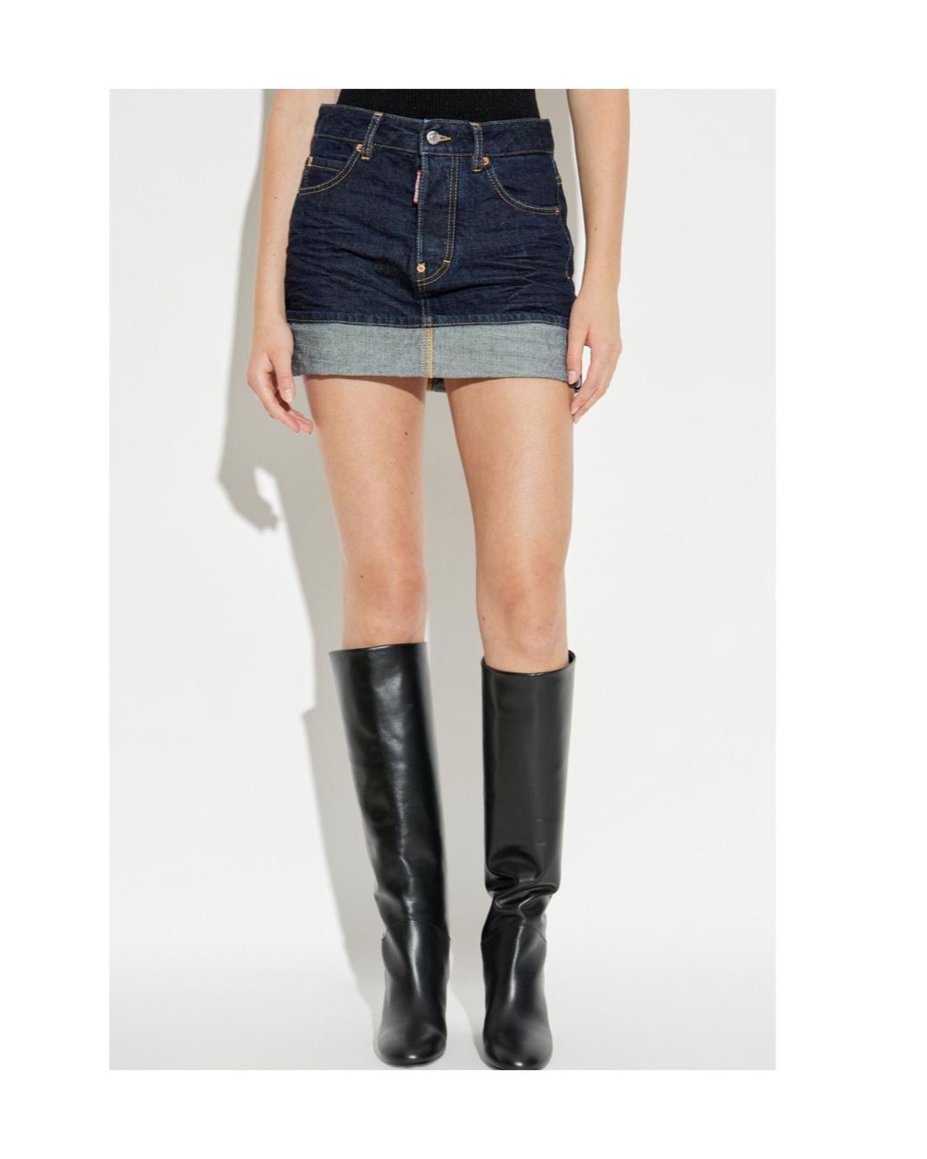 DSquared² Blue Denim Mini Skirt