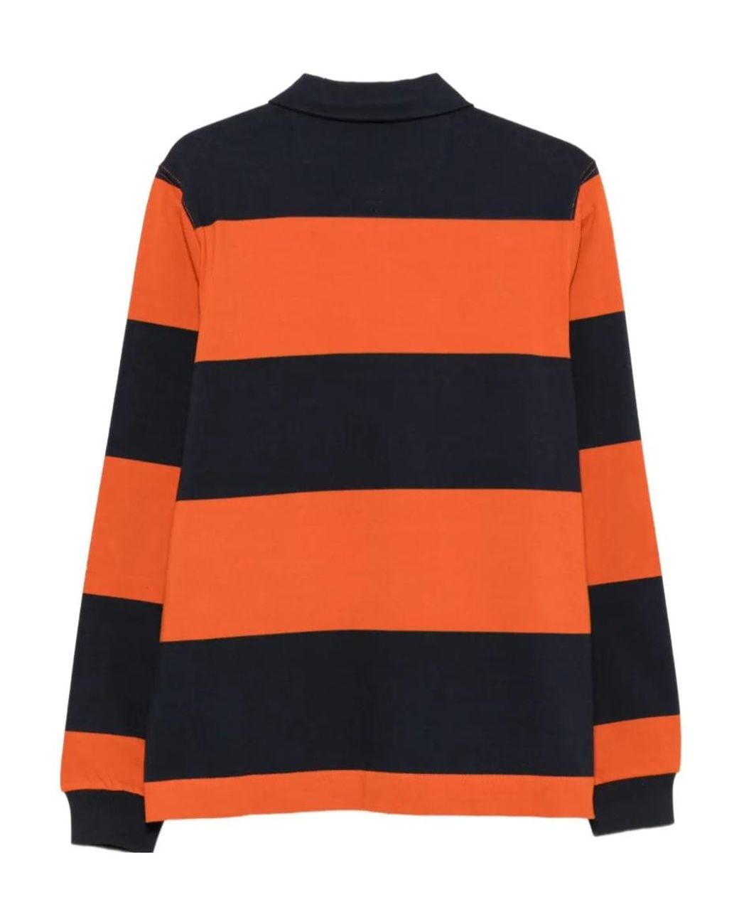 Paul Smith Orange Ps Paul Smith Striped Long-Sleeve Polo Shirt for men
