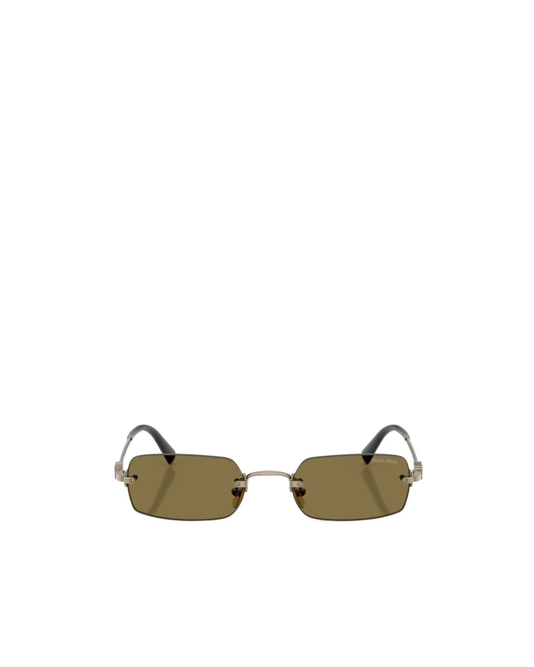 Miu Miu Metallic Eyewear Rectangular Frame Sunglasses