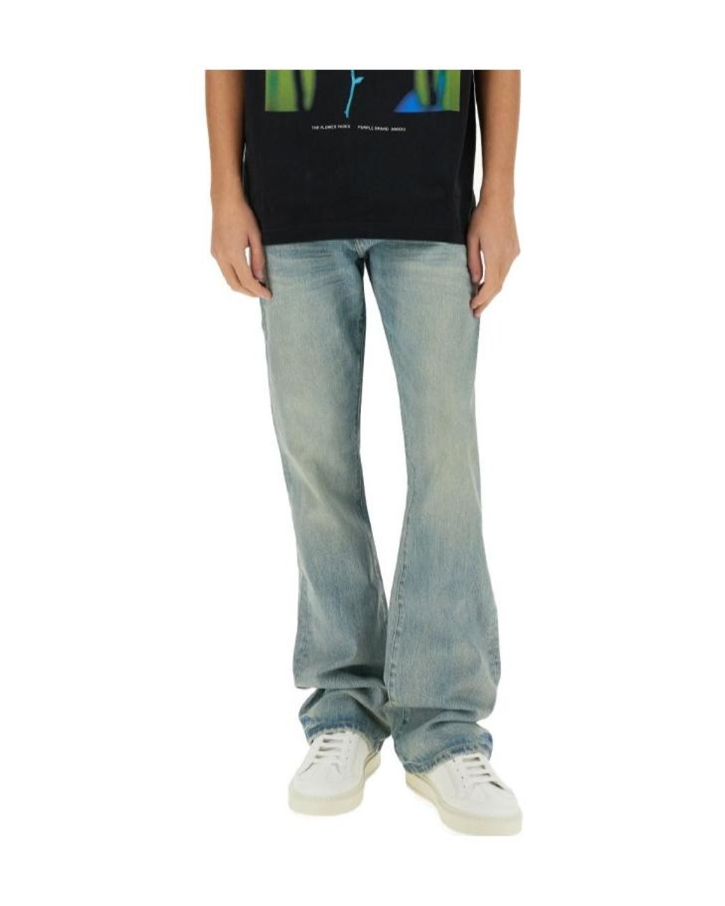 Purple Brand Blue Pinner Coated Vintage Denim Jeans for men