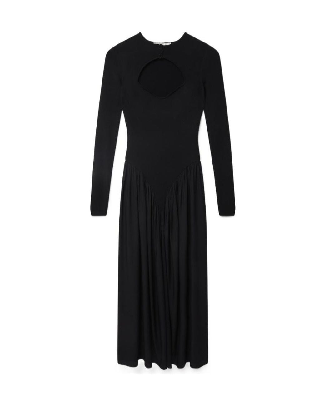Stella McCartney Black Technical Shiny Knit Dress