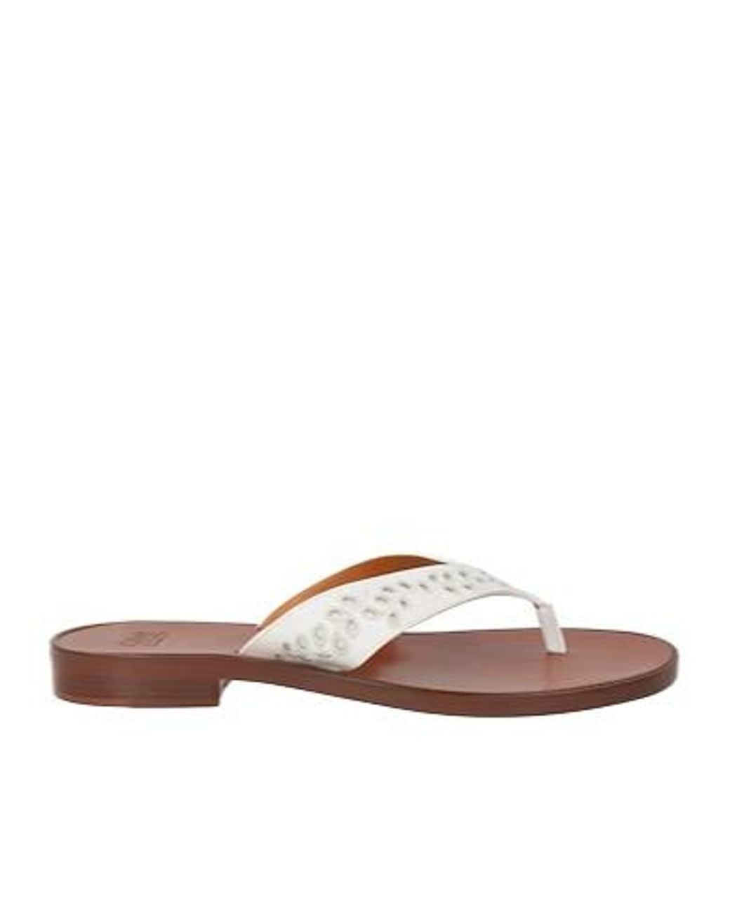 Chloé Brown Minimalist Thong Sandals