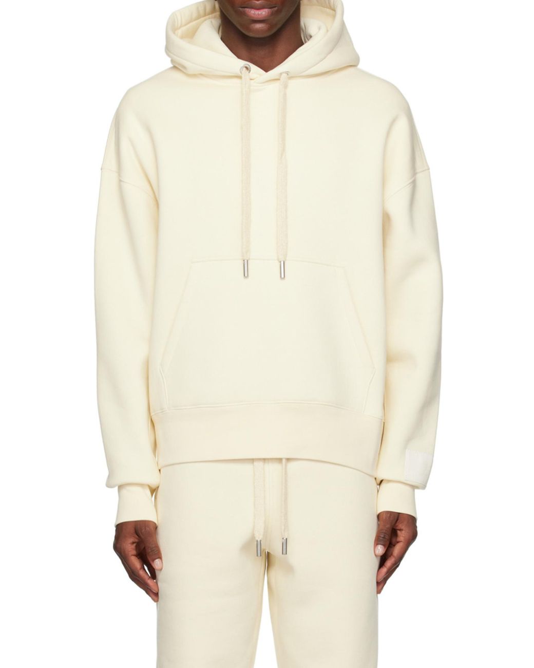 AMI Natural Long-Sleeved Drawstring Hoodie for men