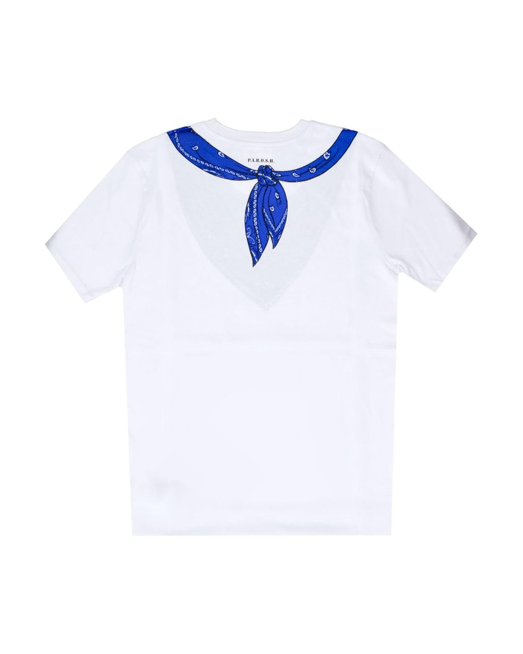 P.A.R.O.S.H. Blue P.A.R.O..H. Bandana Detailed Crewneck T-Shirt