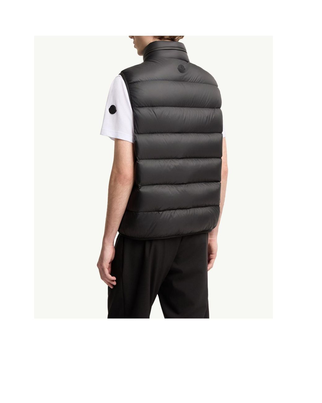 Moncler Black Reticone Down Vest for men