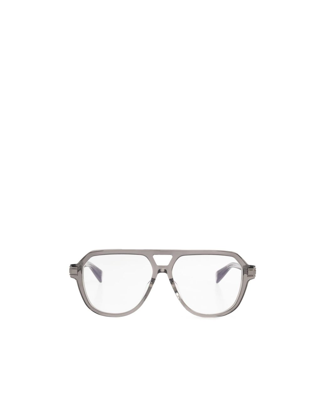 Balmain White Pilot-Frame Glasses for men