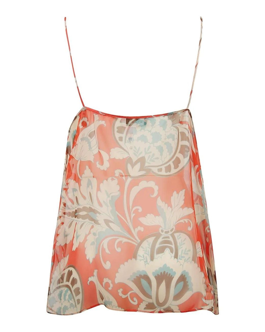 Etro Pink Paisley Print Camisole Top