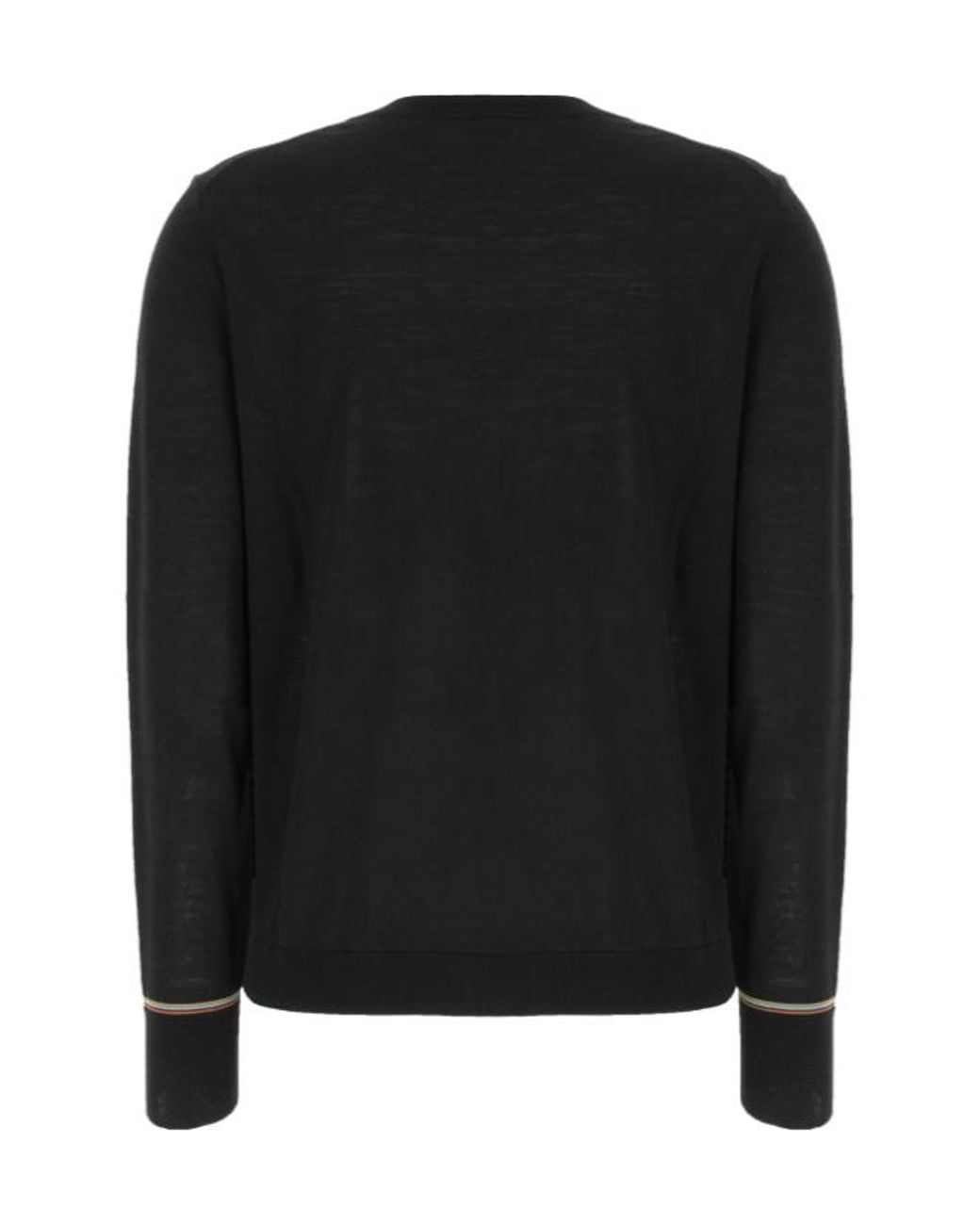 Paul Smith Black V-Neck Trim Knitted Sweater