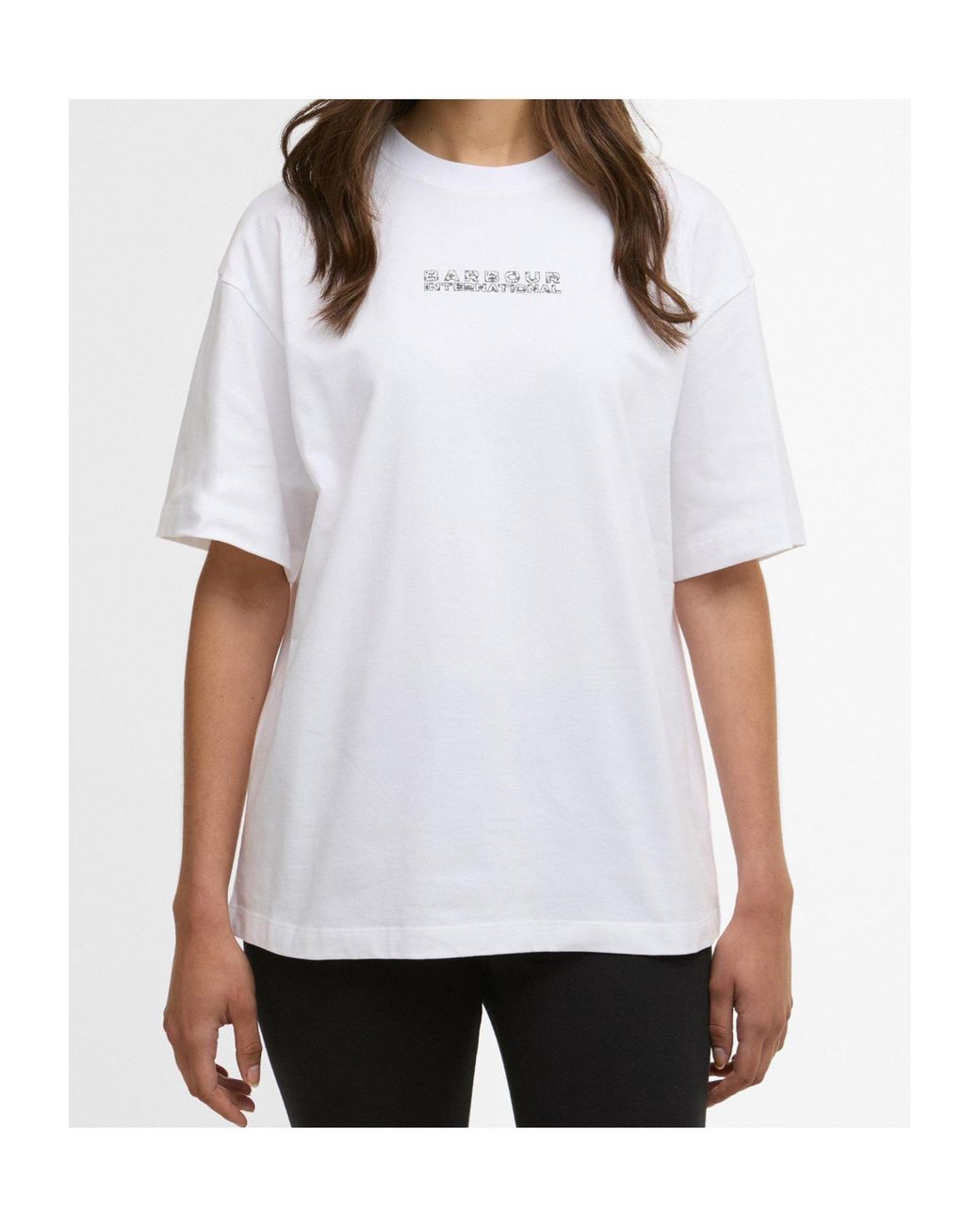 Barbour White Logo-Detail T-Shirt