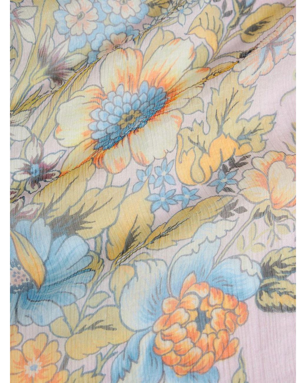 Etro Multicolor Printed Silk Blouse With Ruching
