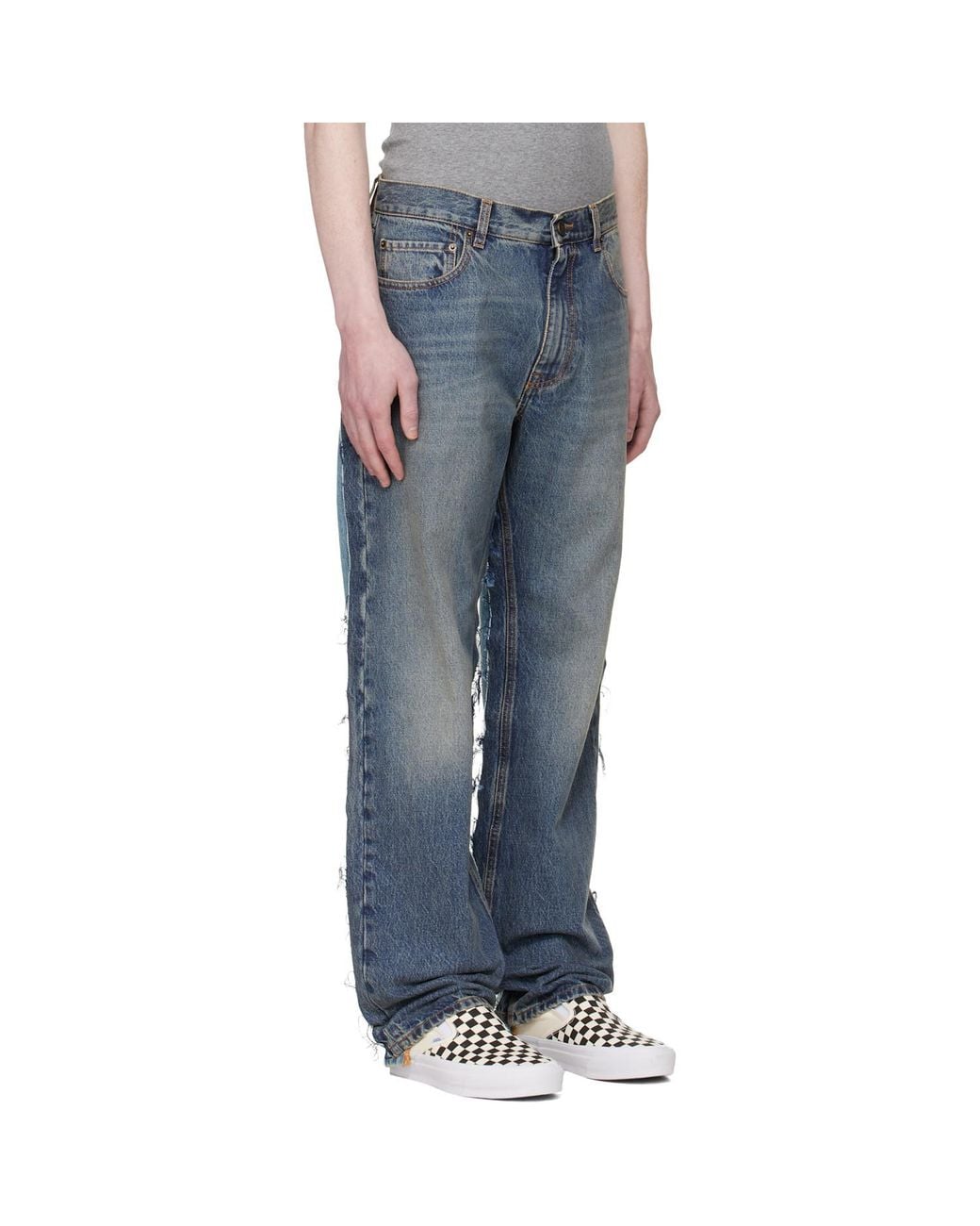 Vetements Blue Cut-Up Back Jeans for men