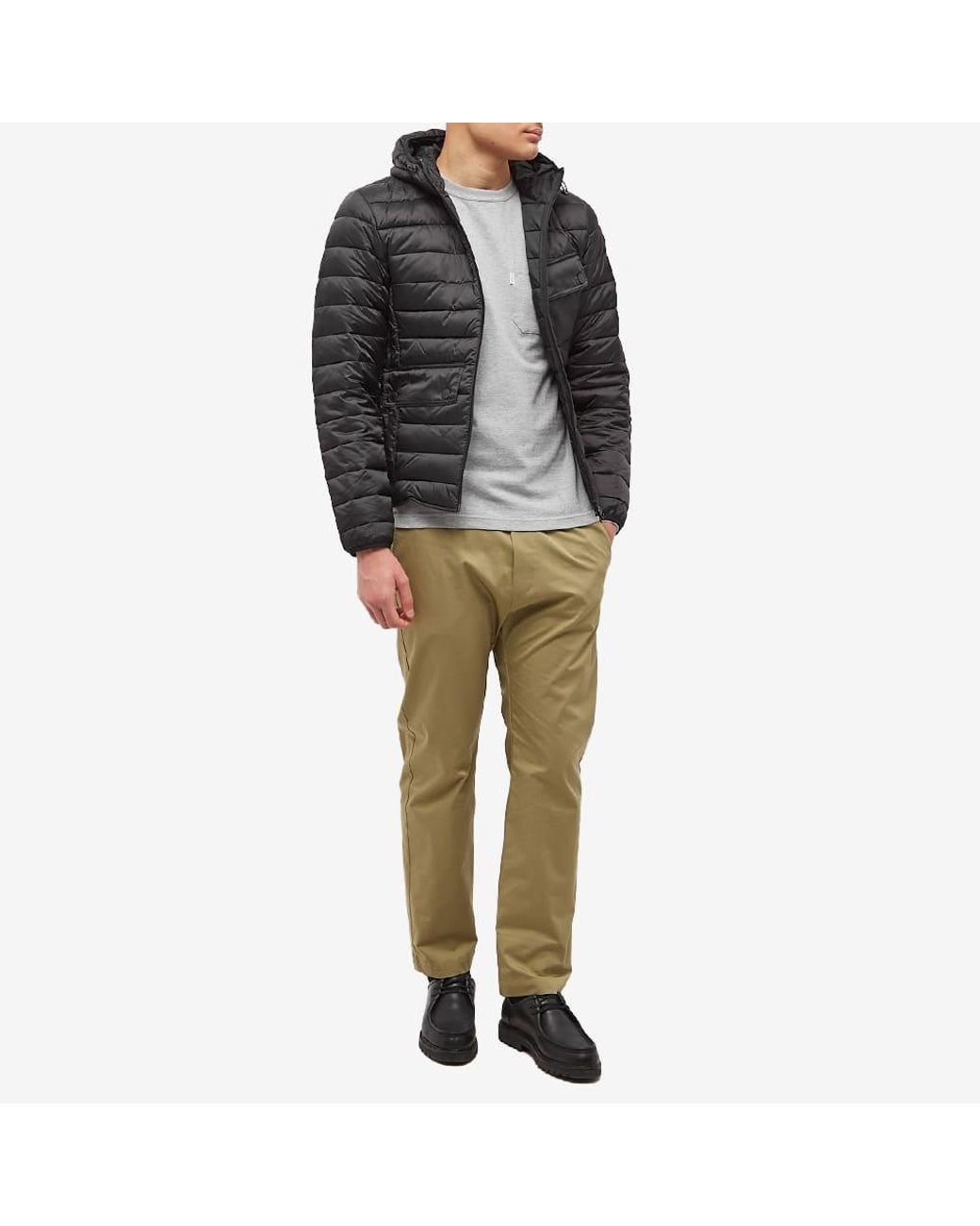 Barbour Black Padded Hooded Jacket for men