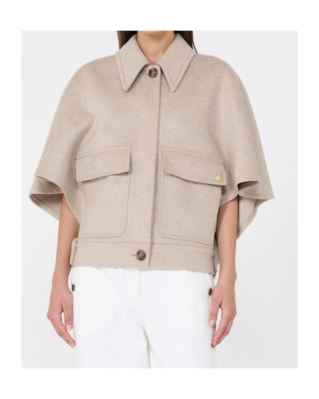 Max Mara Natural Boxy Cape