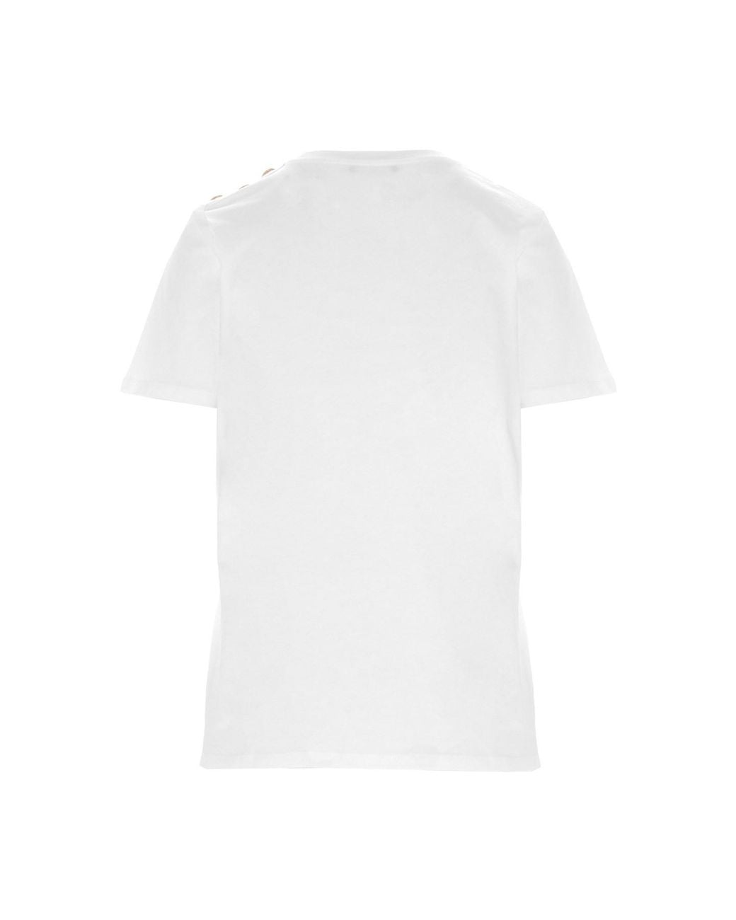 Balmain White Tshirt Con Logo