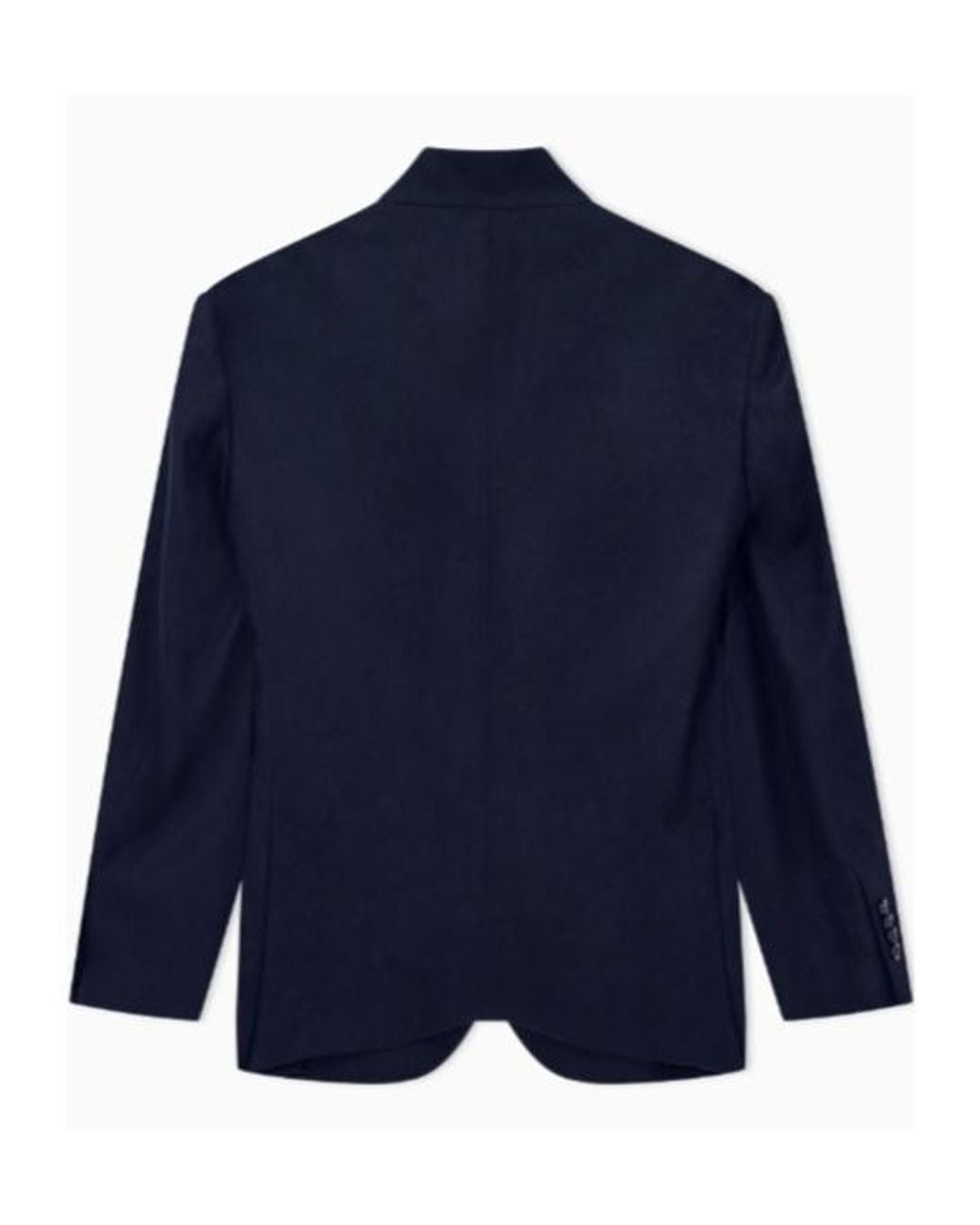 Giorgio Armani Blue Stand Collar Buttoned Jacket for men