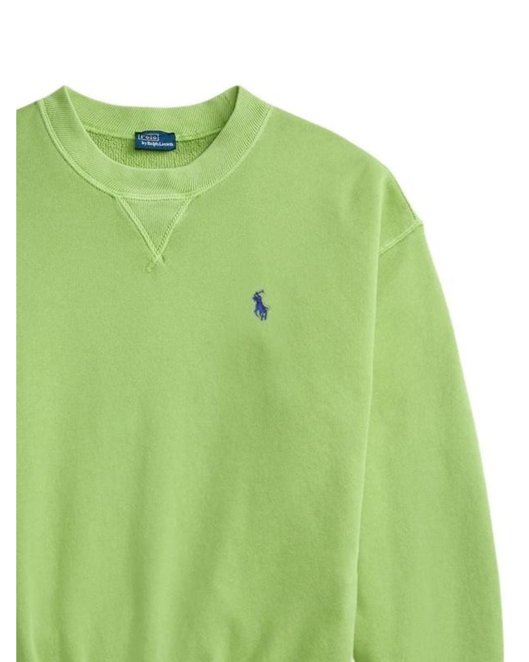 Polo Ralph Lauren Green Logo Embroidered Crewneck Sweatshirt