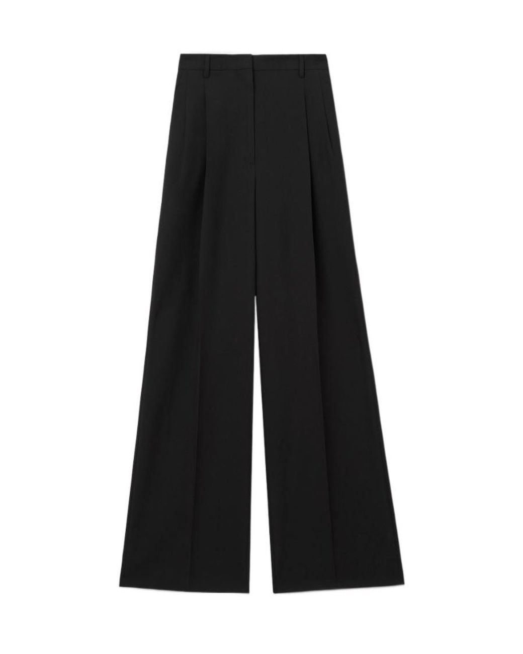 Burberry Black Pleat Detailed Tailored Trousers