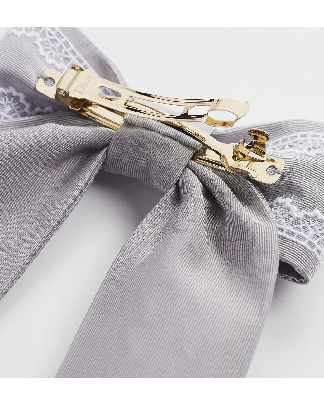 Dior White Large Twist Bow