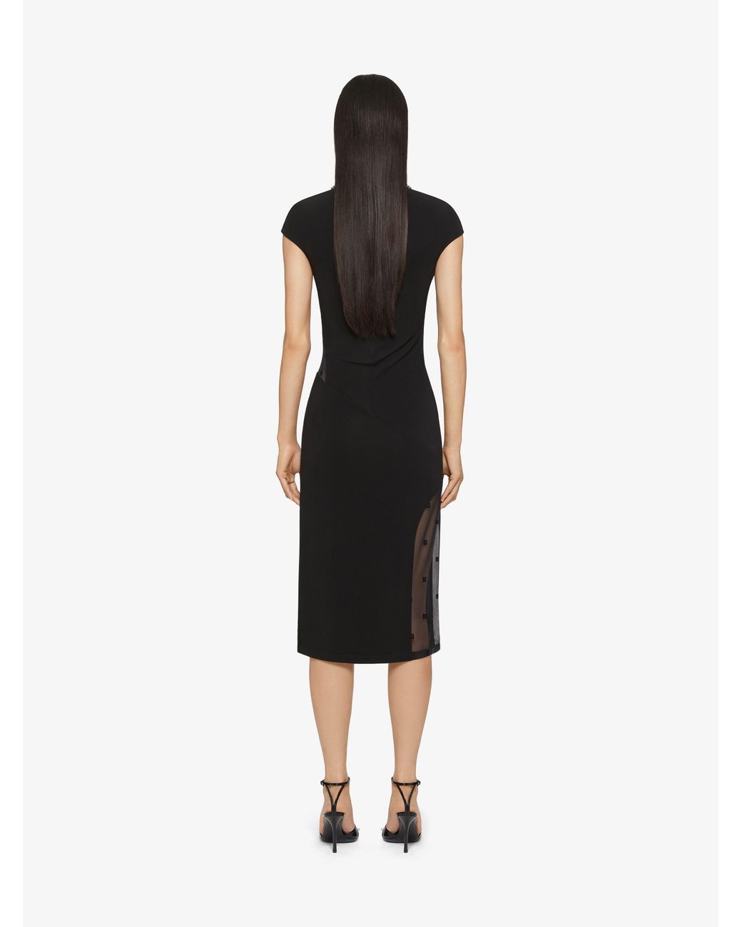 Givenchy Black Cut-Out Midi Dress