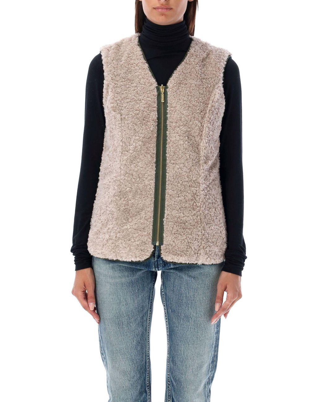 Barbour Green Zip-Up Reversible Gilet