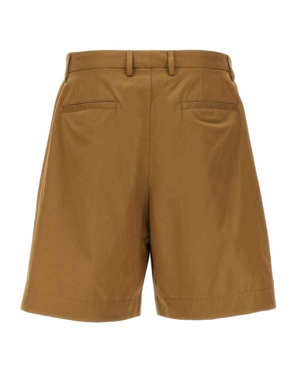 A.P.C. Natural Pleated Bermuda Shorts for men