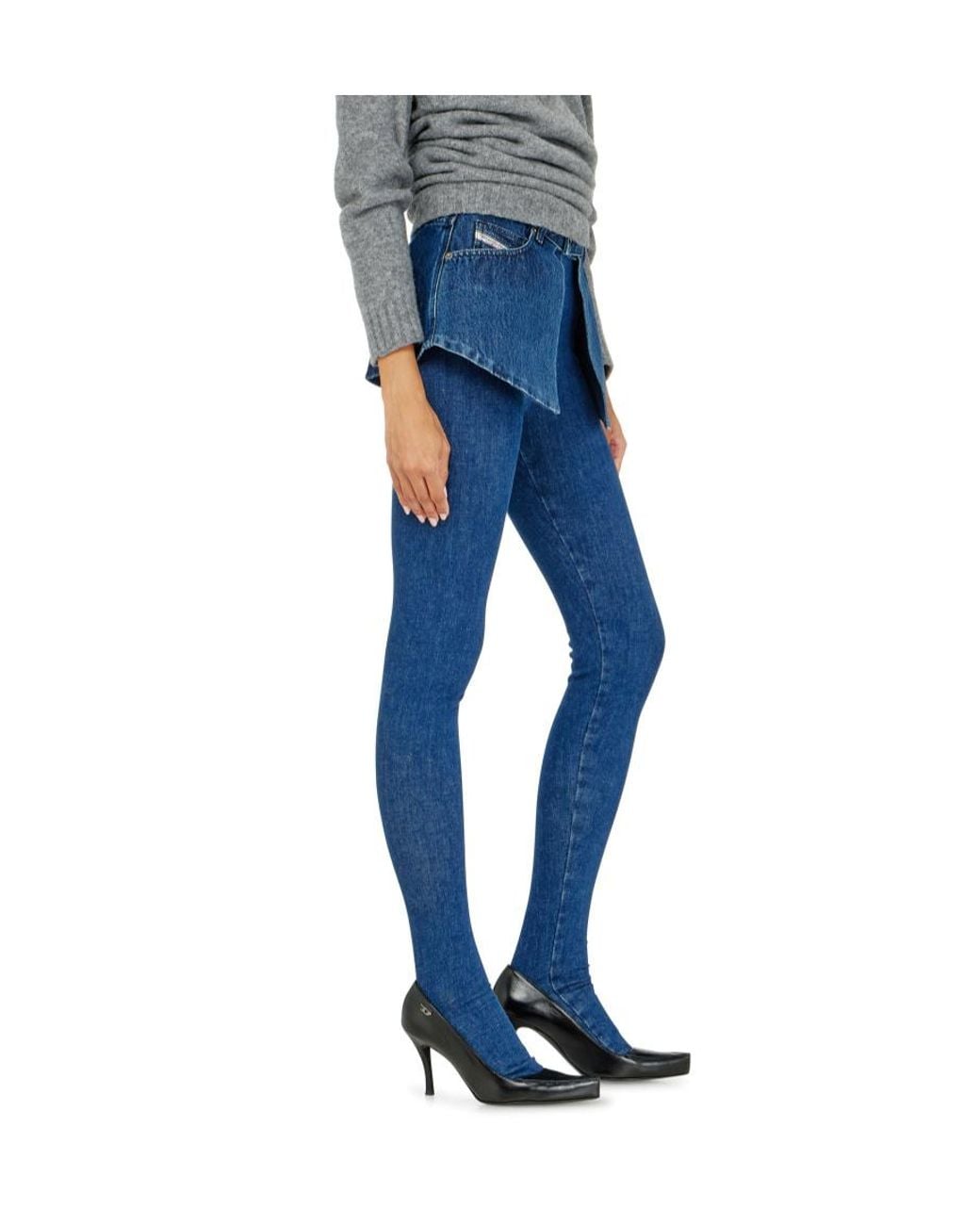 DIESEL Blue D-Spika Regular Waist Skinny Jeans