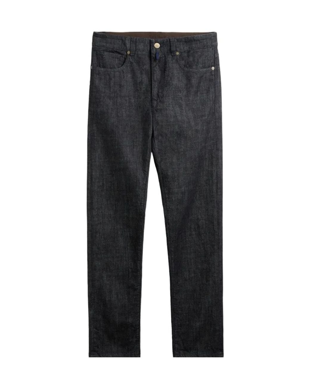 Incotex Gray Straight-Leg Five-Pocket Jeans for men