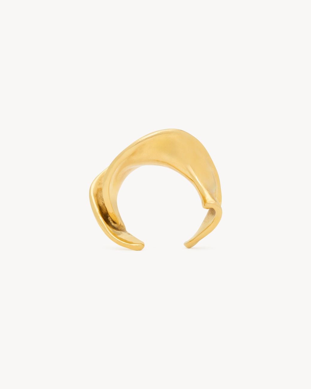 Saint Laurent Metallic Wavy Cuff
