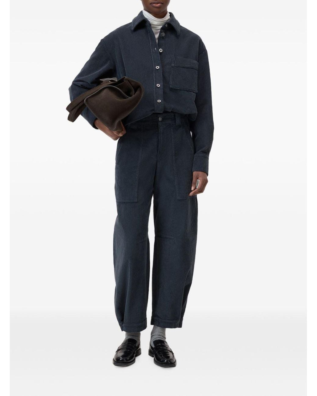 Closed Blue Casual Trousers With Belt Loops