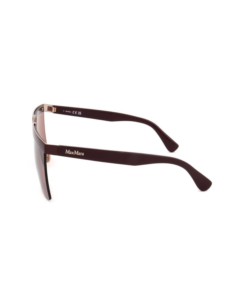 Max Mara Pink Geometric Frame Sunglasses