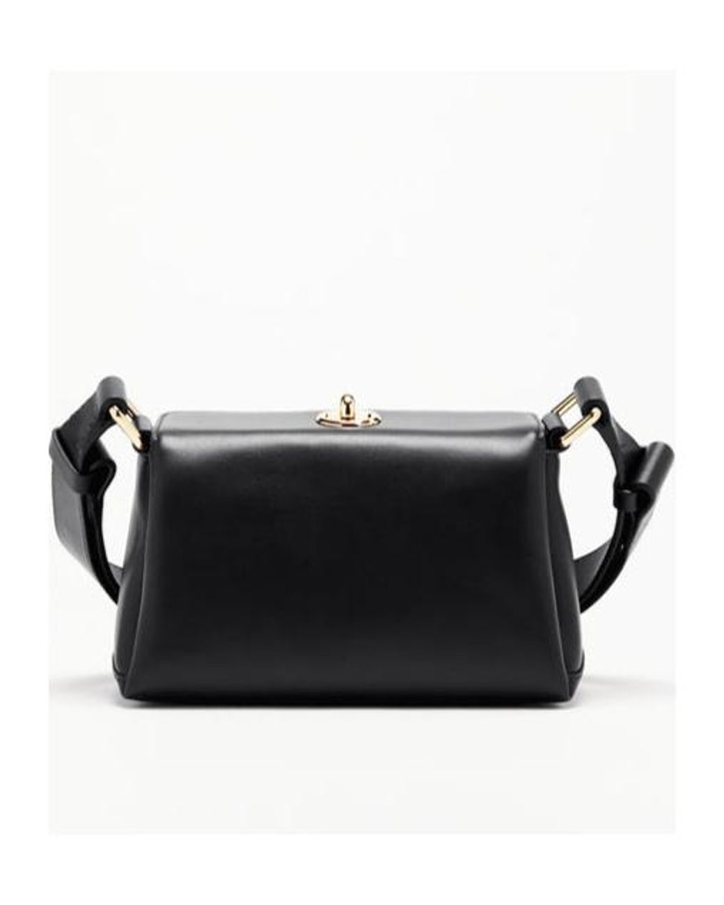 Plan C Black Logo Shoulder Bag