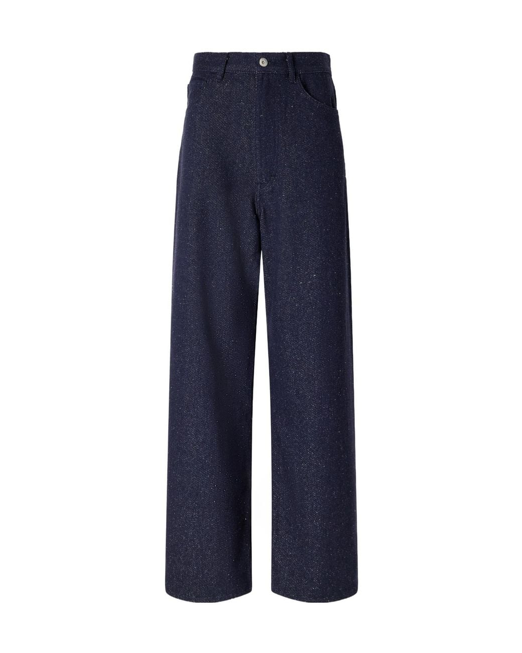 Auralee Blue Casual Trousers With Belt Loops