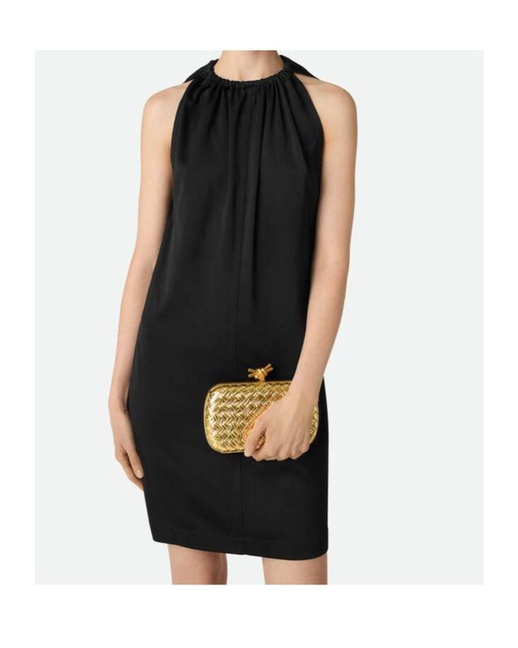 Bottega Veneta Metallic Knot Clutch Bag