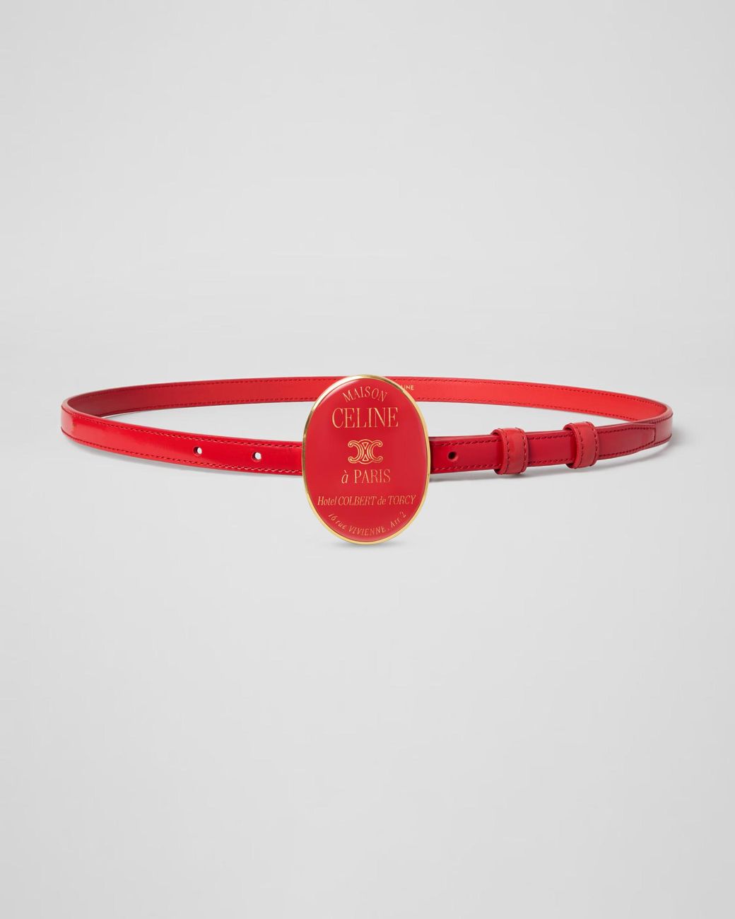 Céline Red Little Maison Belt